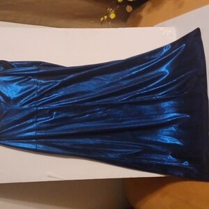 Jane Baar-  blue metallic dress size medium